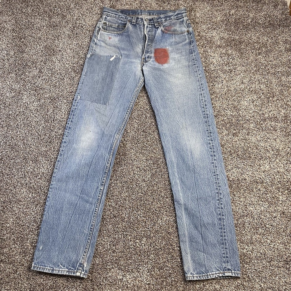 Vintage 1986 Levis 501-0115 Jeans Mens Size 29x33 80s Faded Blue USA Button Fly